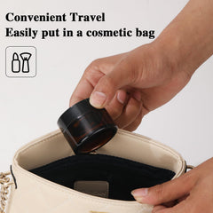 ZIYIZE amber glass jar inner liner detail demonstrates leak-preventing performance.