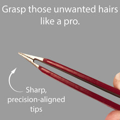 Zizzili Basics eyebrow-focused close-up shows fine tip precision and grip.