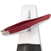 Zizzili Basics tweezers with slant tip for precise eyebrow shaping at home.