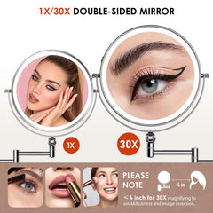 ZLOKLA 30X magnification detail view helps with precise eyelash or brow work
