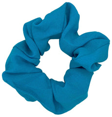 ZLXO NOVELTIES Neon Scrunchies Green Closeup demonstrates versatile hold for hair.