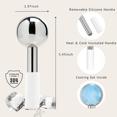 ZminRN Ice Roller eye massage image showing soothing under-eye care.