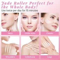 ZNÖCUETÖD rose quartz jade roller close-up highlighting smooth surface