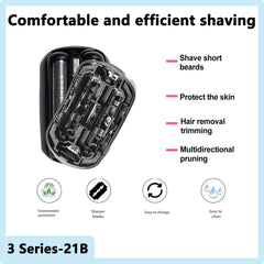 Zoasod Series 3 head fitment installation shows effortless replacement on compatible shavers.