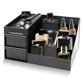 ZOCONE Cologne Organizer front view shows organized fragrance storage on a clean dresser.