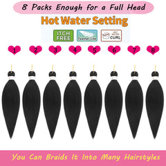 Zoewan pre stretched hair soft and skin-friendly for comfortable wear