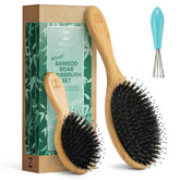 Zollo natural boar-bristle hair brush delivers gentle smoothing for healthier-looking hair.