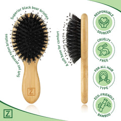 Zollo nylon-bristles rounded-tips detangling action for gentle grooming.
