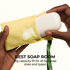 ZOMCHI exfoliating soap bag rough texture delivers vigorous scrubbing for dry areas.