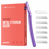 ZOMCHI Eyebrow Razor packaging shows premium dermaplaning tool for grooming.