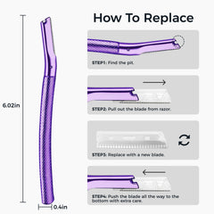 ZOMCHI stainless steel blades ensure clean, controlled facial hair removal.