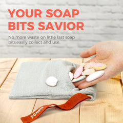 ZOMCHI soap bags shower use shows simple scrubbing in daily routines.