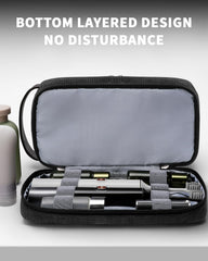 ZOMFELT Toiletry Bag open top dual layers with upright compartments