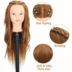 ZOMOI mannequin head length 26-28 inches shown for proportionate styling demos.