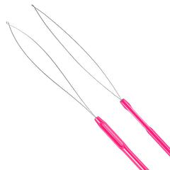 Zonon aguja bucle extensiones rosado facilita pasar cabello con precisión