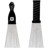 Zoolinn Metal Afro Comb Set two items for detangling curly hair gently