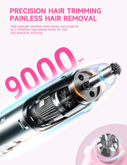ZORAMI detachable washable trimmer head shown for easy cleaning and maintenance.