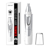 ZORAMI ear-nose-hair-trimmer white front view for precise at-home grooming.