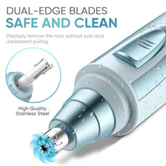 ZORAMI trimmer IPX7 waterproof build shown for easy cleaning and shower-safe grooming.
