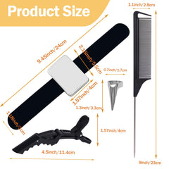 Zorliton magnetic wrist pin holder showing easy reach during styling