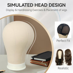 ZQIAN BEAUTY canvas wig head side angle for precise styling.