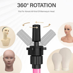 ZQIAN BEAUTY foldable wig stand is compact for easy transport.