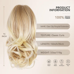 ZQIAN BEAUTY wavy ponytail extensions blend naturally for ready-to-go glamour.