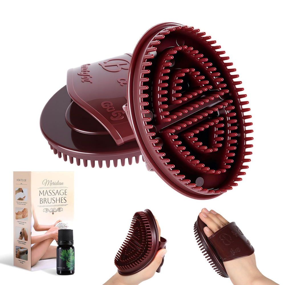 Zrpot Meridian Brush full-view with ergonomic grip for comfortable full-body massage.