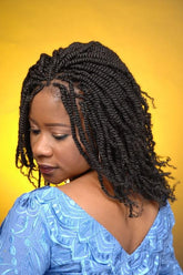 ZRQ 8in pre-looped micro twist crochet hair for easy full-head styling and volume.