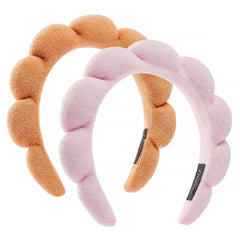 Ztomine spa headbands with croissant knot provide secure hair protection during makeup