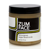 Zum Face Sugar Scrub lemongrass jar close-up showing texture and scent appeal