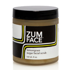 Zum Face Sugar Scrub lemongrass jar close-up showing texture and scent appeal