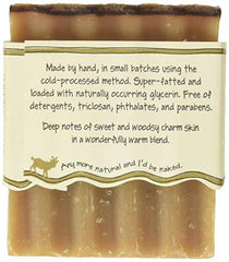 Zum Frankincense & Myrrh Soap Bar lather closeup with creamy goat milk texture.