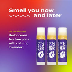 Zum Kiss Stick application on lips delivers moisturizing comfort with a herbal scent.