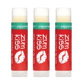 Zum Kiss Stick packaging-front shows peppermint lip balm trio for on-the-go hydration