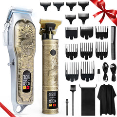 ZUWSUJS professional cordless clipper front-view ergonomic grip for comfortable home grooming.