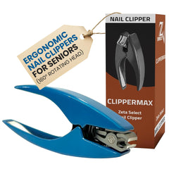 ZW Direct ergonomic nail clippers with rotating head for easy trimming from any angle.