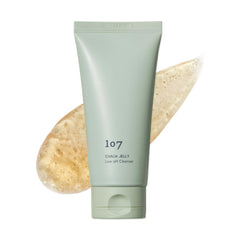107 Gentle Gel Cleanser bottle closeup showing low-pH, gentle cleansing for sensitive skin