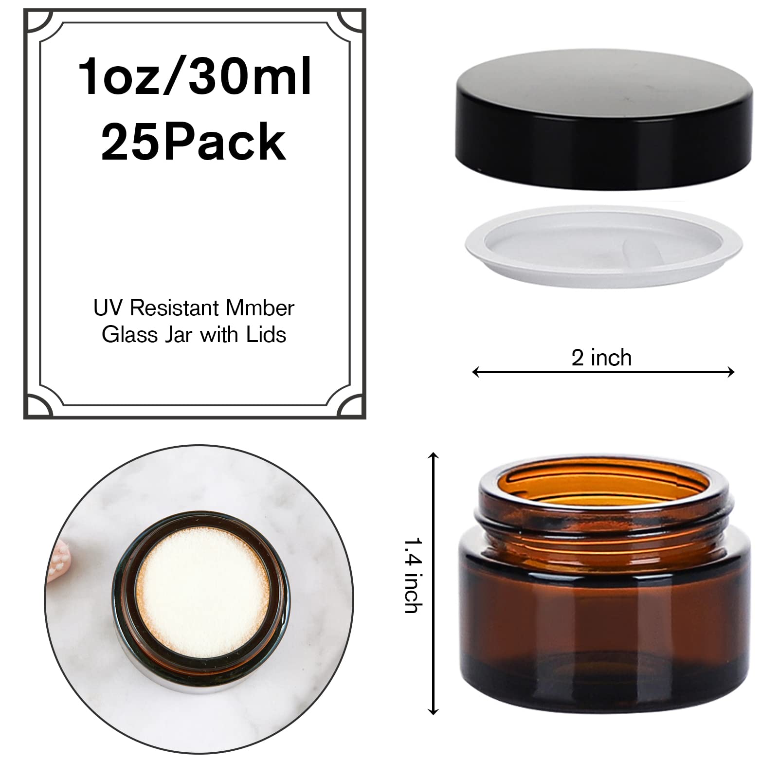 11 Hoa Kinh 1oz amber jar in a cosmetic bag for lotions and creams