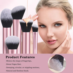 111 foundation flat-tip brush delivers smooth, streak-free base application