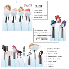 111 pink blue gradient bristles closeup featuring soft synthetic fibers for smooth blending