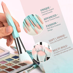 111 pink blue gradient brush handle closeup showing premium grip for precise application