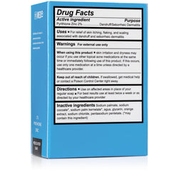 111MedCo pyrithione zinc bar label closeup highlights 2% strength and USA-made quality