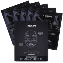 111SKIN Celestial Black Diamond mask pack closeup signals premium anti-aging care.