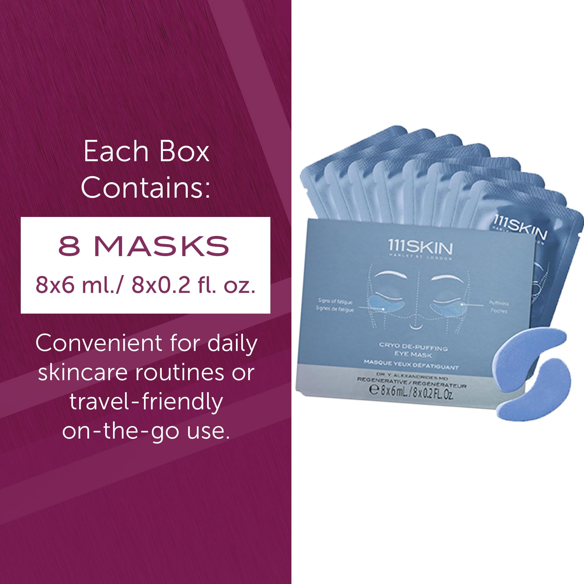 Cooling gel texture of 111SKIN Cryo De-Puffing Eye Mask delivers refreshing sensation.