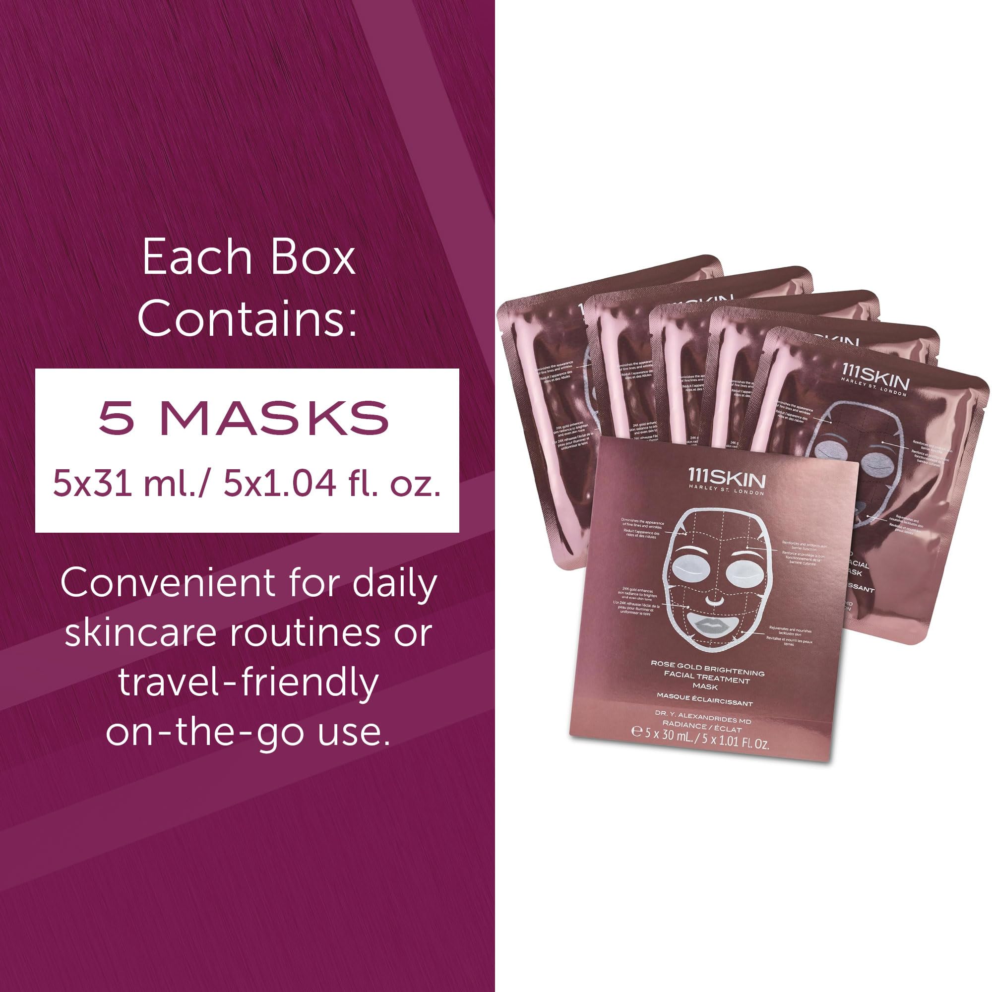 111SKIN 20-minute application shown, ideal pre-event skin prep.