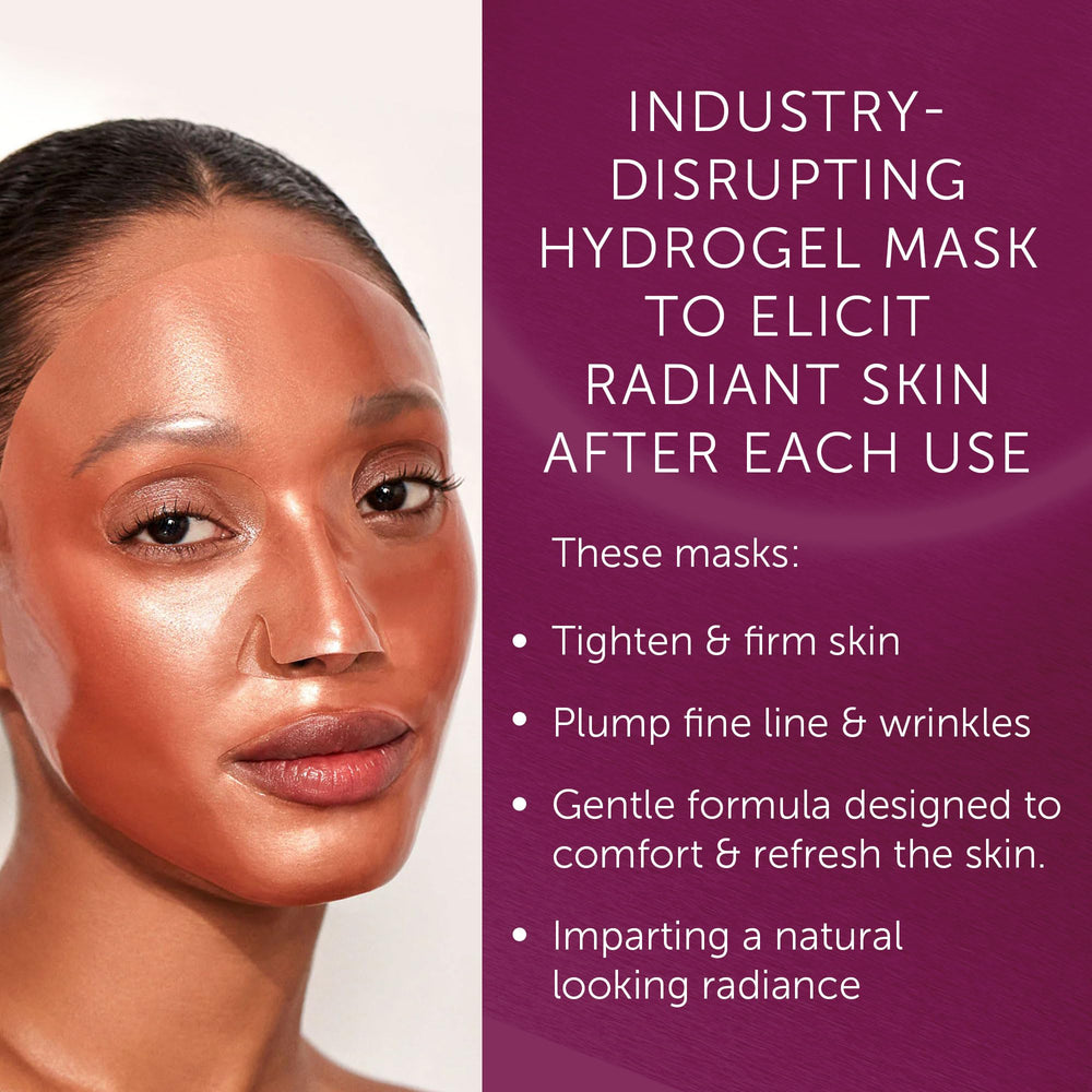 111SKIN Rose Gold Brightening Mask on face delivers immediate radiance boost.