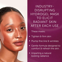 111SKIN Rose Gold Brightening Mask on face delivers immediate radiance boost.