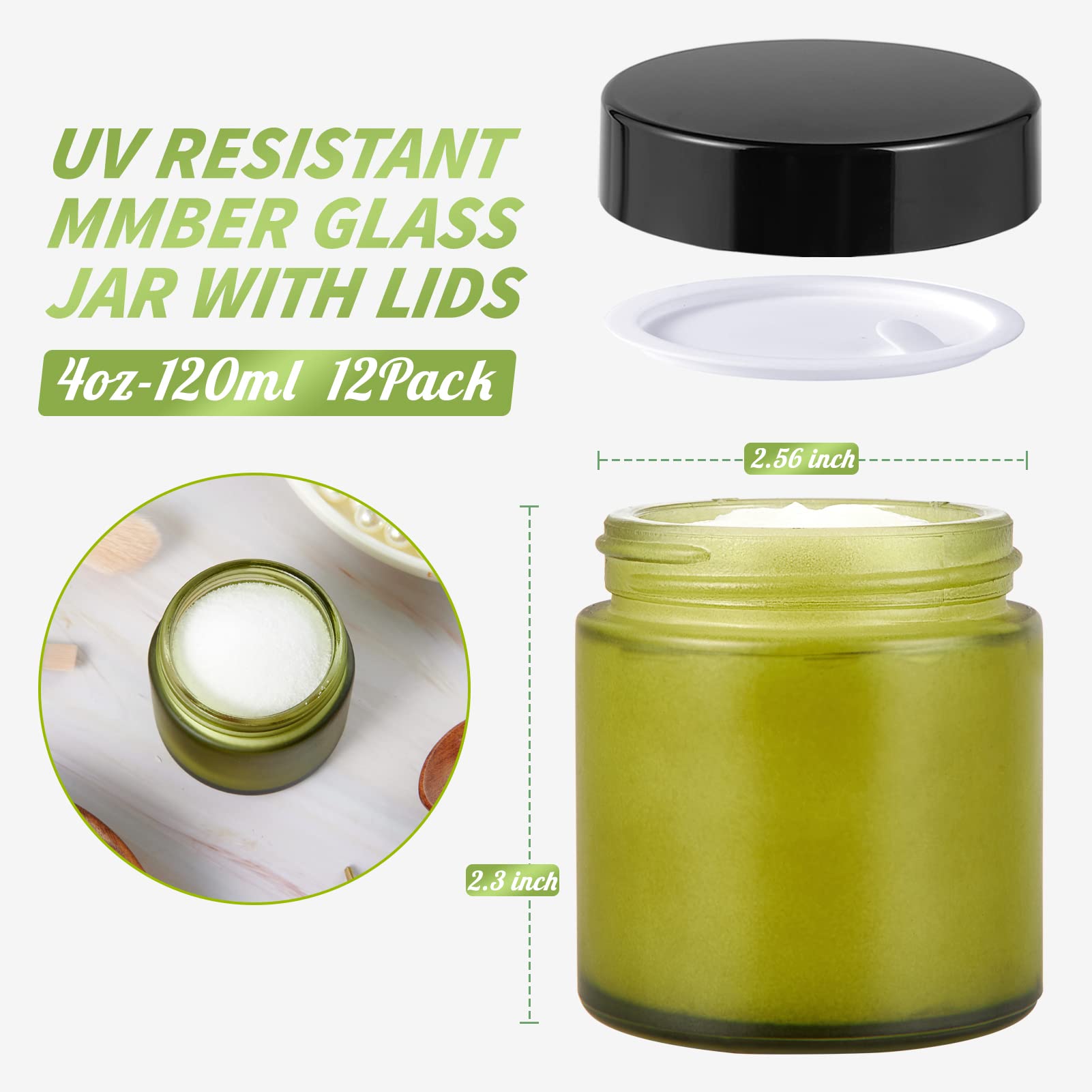 11 Hoa Kinh 12-pack packaging with green frosted jars ready for DIY beauty kits.