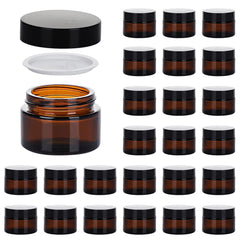 11 Hoa Kinh 1oz amber glass jar with lid for travel-friendly cosmetic storage.